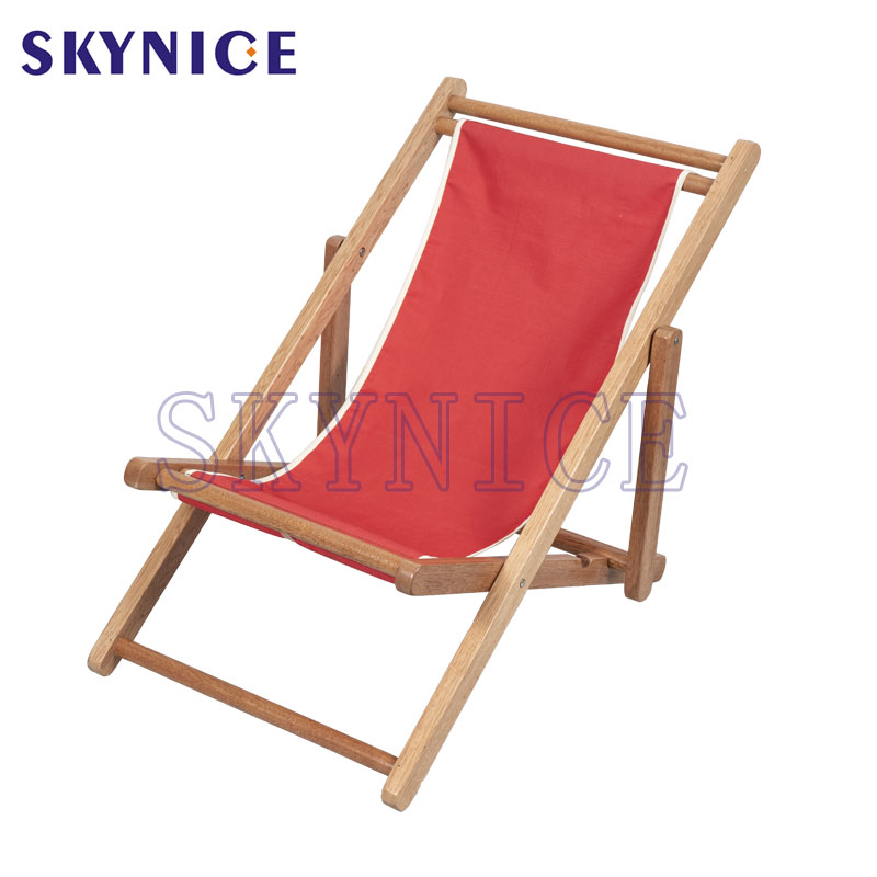 Απλή Ξύλινη Sling Παραλία Καρέκλα για Παιδιά